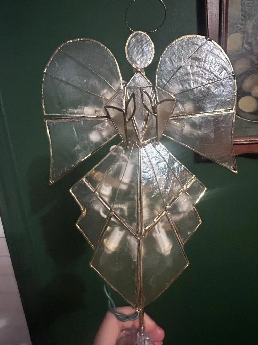 angel Christmas tree topper light up